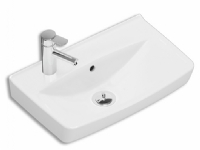 Ifö Spira vask lige 50cm 15018 - montering hægte/alm.bæring, hanehul venstre dybde 310