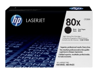 HP 80X - Høy ytelse - svart - original - LaserJet - tonerpatron (CF280X) - for LaserJet Pro 400 M401, MFP M425