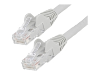 StarTech.com 50cm LSZH CAT6 Ethernet Cable, 10 Gigabit Snagless RJ45 100W PoE Network Patch Cord with Strain Relief, CAT 6 10GbE UTP, Grey, Individually Tested/ETL, Low Smoke Zero Halogen - Category 6 - 24AWG (N6LPATCH50CMGR) - Koblingskabel - RJ-45