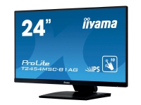 iiyama ProLite T2454MSC-B1AG - LED-skjerm - 23.8 - berøringsskjerm - 1920 x 1080 Full HD (1080p) @ 60 Hz - IPS - 250 cd/m² - 1000:1 - 5 ms - HDMI, VGA - høyttalere - matt svart
