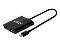 Club 3D SenseVision MST Hub USB Type C to DisplayPort 1.2 Dual Monitor - Ekstern videoadapter - USB-C - 2 x DisplayPort