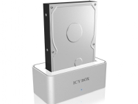 ICY BOX, USB3 direkt dockning för 2,5 och 3,5 SATA-hdd, silver