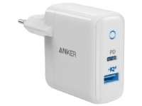 Anker PowerPort - Strømadapter - 35 watt - 3 A - IQ, PD - 2 utgangskontakter (USB, USB-C)