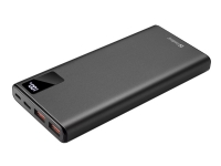 Sandberg - Strømbank - 10000 mAh - 37 Wh - 20 watt - 3 A - PD, QC 3.0 - 3 utgangskontakter (2 x USB, USB-C) - på kabel: USB-C