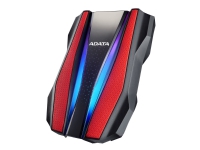 ADATA HD770G - Harddisk - kryptert - 2 TB - ekstern (bærbar) - USB 3.2 Gen 1 - 256-bit AES - rød