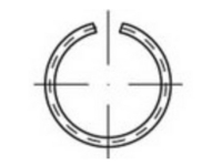 TOOLCRAFT TO-5435400 Låseringe 8 mm DIN 7993 Fjederstål 500 stk