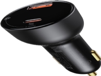 Baseus Superme USB car charger, USB-C, 100W (black)