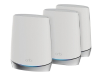 NETGEAR Orbi RBK753 - Wi-Fi-system (ruter, 2 utvidere) - inntil 7500 kvadratfot - maske - GigE - 802.11a/b/g/n/ac/ax - Trippelbånd