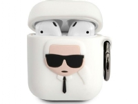 Karl Lagerfeld Karl Lagerfeld KLACCSILKHWH AirPods cover white/white Silicone Ikonik