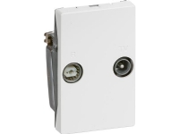 LK FUGA Antenneudtag TV/R sløjfedåse type TD212E, Class A+, 112 modul, hvid
