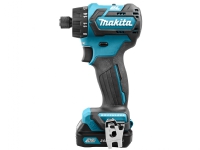 MAKITA Bore-/skruemaskine 10,8V 2X2,0AH. Leveres med lader, 2 stk. 2,0Ah batterier og MAKPAC kuffert
