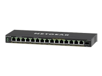 NETGEAR Plus GS316EP - Switch - Styrt - 15 x 10/100/1000 (PoE+) + 1 x SFP - stasjonær, veggmonterbar - PoE+ (180 W)
