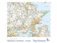Trap Danmark: Falset kort over Fredericia Kommune | Trap Danmark | Språk: Dansk