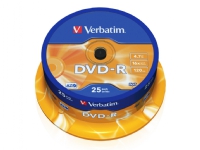 Verbatim - 25 x DVD-R - 4.7 GB 16x - matt sølv - spindel