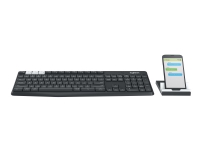 Logitech K375s Multi-Device - Tastatur - Bluetooth, 2.4 GHz - Nordisk - grafitt, elfenbenshvit - løsvekt