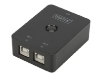 DIGITUS USB 2.0 Sharing Switch DA-70135-2 - USB-periferdelesvitsj - 2 x USB 2.0 - stasjonær