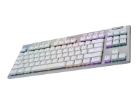 Logitech G915 TKL Tenkeyless LIGHTSPEED Wireless RGB Mechanical Gaming Keyboard - Tastatur - bakgrunnsbelyst - USB, Bluetooth, LIGHTSPEED - QWERTY - Nordisk (dansk/finsk/norsk/svensk) - tastsvitsj: GL Tactile - hvit
