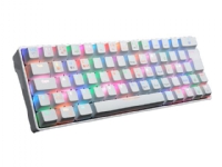 Fourze GK60 - Tastatur - bakgrunnsbelyst - trådløs - USB-C, Bluetooth 5.0 - Nordisk - tastsvitsj: OUTEMU - hvit