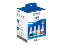 Epson EcoTank 664 - 4-pack - svart, gul, cyan, magenta - original - blekkrefill - for Epson L380, L395, L495 EcoTank ET-2650, L1455, L656 EcoTank ITS L3050, L3060, L3070