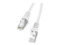 Lanberg - Koblingskabel - RJ-45 (hann) til RJ-45 (hann) - 50 cm - 5.4 mm - FTP - CAT 5e - formstøpt, uten hindringer, flertrådet - hvit, RAL 9010