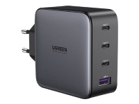 Ugreen - Strømadapter - 100 watt - 5 A - PD 3.0, QC 4+ - 4 utgangskontakter (USB, 3 x USB-C) - Europa