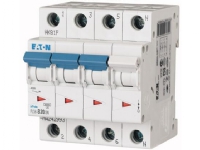 EATON Automatsikring, 4 Polet, 20A, C-Karakteristik, 6 kA, 400 V, bredde 4 moduler