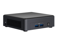 Intel Next Unit of Computing Kit 11 Pro - NUC11TNKi3 - Mini-PC - Core i3 1115G4 / 3 GHz - RAM 0 GB - uten HDD - UHD Graphics - GigE, 2.5 GigE - WLAN: 802.11a/b/g/n/ac/ax, Bluetooth 5.1 - monitor: ingen