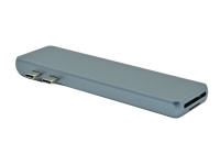 ProXtend 8in1 MultiHub - Dokkingstasjon - USB-C 3.2 Gen 1 x 2 - HDMI - GigE - for Apple MacBook Pro
