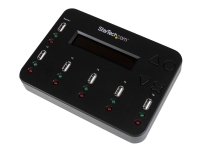 StarTech.com Standalone 1:5 USB Flash Drive Duplicator and Eraser - Flash Drive (USB 3.0/2.0/1.1) Copier - 2 Duplication Modes (USBDUP15) - USB-stasjonsduplikator - 5 brønner