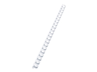 GBC CombBind - 14 mm - 21 ringer - A4 (210 x 297 mm) - 125 ark - hvit - 100 stk plastbindekam - for P/N: 2101435, 4400399, IB271106, IB271717