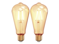 Innr Smart Vintage - LED-filamentlyspære - E27 - 4.5 W (ekvivalent 30 W) - klasse F - varmt hvitt lys - 2200 K (en pakke 2)