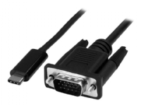 StarTech.com 6ft (2m) USB C to VGA Cable, 1920x1200/1080p USB Type C to VGA Video Active Adapter Cable, Thunderbolt 3 Compatible, Laptop to VGA Monitor/Projector, DP Alt Mode HBR2 Cable - 2m USB-C Video Cable (CDP2VGAMM2MB) - Video- / USB-kabel - USB