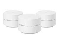 Google Wifi - Wi-Fi-system (3 rutere) - inntil 1500 kvadratfot - maske - GigE - Bluetooth, 802.11a/b/g/n/ac - Dobbeltbånd