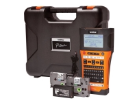 Brother P-Touch PT-E550WNIVP - Etikettmaker - S/H - termotransfer - Rull (2,4 cm) - Wi-Fi - kutter - svart, oransje