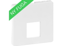 LAURITZ KNUDSEN Afdækning for FUGA T1 1x Keystone 1 modul dataudtag, leveres uden konnektor, farve: hvid