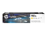 HP 981A - 69 ml - gul - original - PageWide - blekkpatron - for PageWide Enterprise Color MFP 586 PageWide Managed Color E55650