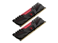PNY Anarchy X - DDR4 - sett - 16 GB: 2 x 8 GB - DIMM 288-pin - 3200 MHz / PC4-25600 - CL16 - 1.35 V - ikke-bufret - ikke-ECC - rød