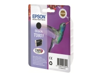 Epson T0801 - 7.4 ml - svart - original - blister - blekkpatron - for Stylus Photo P50, PX650, PX660, PX700, PX710, PX720, PX730, PX800, PX810, PX820, PX830