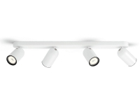 Philips myLiving Spot, Overflateegnet, GU10, 4 ampuller, LED, 220-240 V, Hvit
