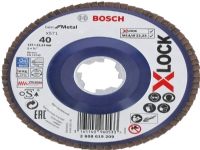 Bosch Best for Metal X571 - Klaffplate - for metall - 125 mm - X-LOCK - grovkorn: 120