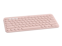 Logitech K380 Multi-Device Bluetooth Keyboard - Tastatur - trådløs - Bluetooth 3.0 - QWERTY - US International - rosa
