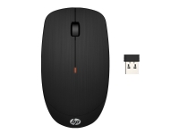 HP X200 - Mus - optisk - trådløs - 2.4 GHz - USB trådløs mottaker - svart