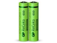 GP Batteries 65AAAHCE-2WB2, Oppladbart batteri, AAA, Nikkelmetallhydrid (NiMH), 1,2 V, 2 stykker, 650 mAh