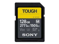 Sony SF-M Series Tough SF-M128T - Flashminnekort - 128 GB - Video Class V60 / UHS-II U3 / Class10 - SDXC UHS-II