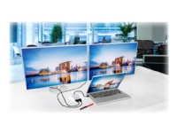 Club 3D SenseVision - Ekstern videoadapter - Thunderbolt 3 - 2 x DisplayPort - børstet aluminium