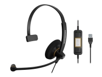 EPOS I SENNHEISER IMPACT SC 30 USB ML - Hodesett - on-ear - kablet - USB - svart med oransje fargefremhevinger