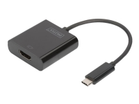 DIGITUS - Ekstern videoadapter - USB-C 3.1 - HDMI - svart