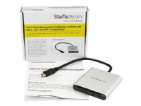 StarTech.com USB 3.0 Flash Memory Multi-Card Reader/Writer with USB-C - SD microSD and CompactFlash Card Reader w/ Integrated USB-C Cable (FCREADU3C) - Kortleser (CF I, CF II, MMC, SD, microSD, SDHC, microSDHC, SDXC, microSDXC) - USB 3.0