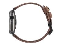 UAG Apple Watch Band 41mm/40mm/38mm, Series 7/6/5/4/3/2/1/SE - Leather Brown - Klokkestropp for smart armbåndsur - 133 - 191 mm - brun - for Apple Watch (38 mm, 40 mm)