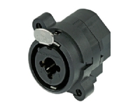 Neutrik NCJ6FI-S, XLR/1/4 stereo jack combo, Svart, 27 mm, 30 mm, -30 - 80 °C